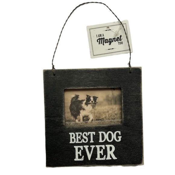 Dog Lover Bundle Magnet Frame Ornament Best Dog Ever NEW - Picture 3 of 7